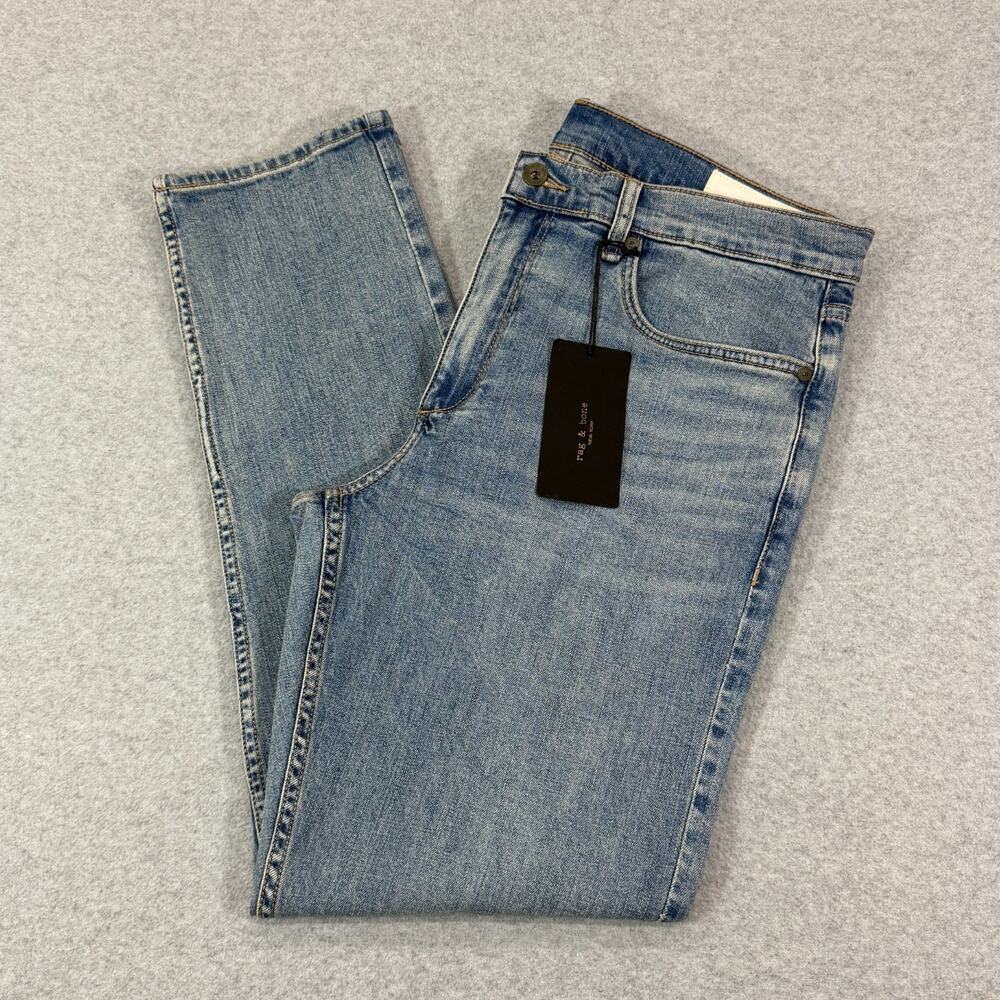 Rag & Bone RB 2 Slim Fit Jeans Mens 34x30 Lakeville Light Wash Denim NWT